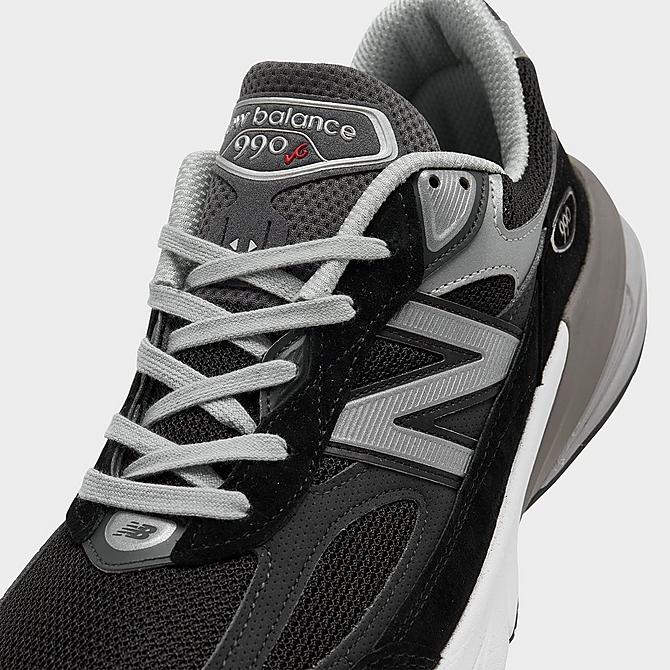 Front view of Men's New Balance Made in USA 990v6 Casual Shoes in Black/White/Grey Click to zoom