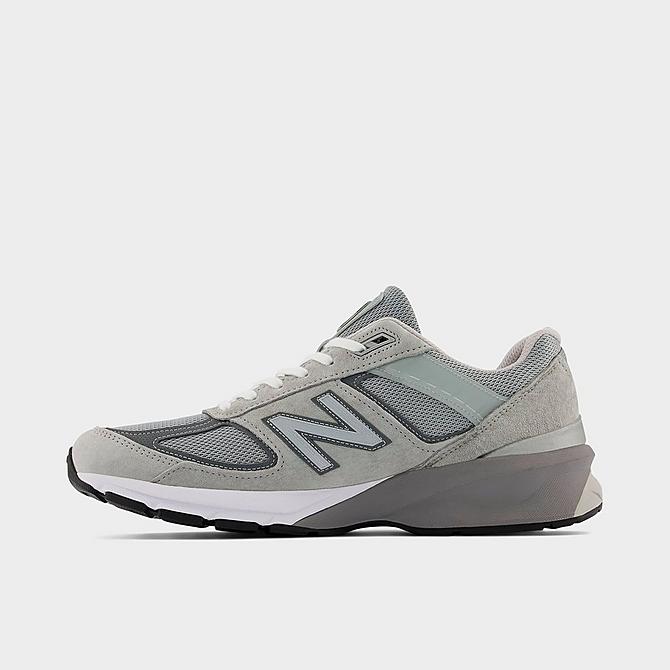 Front view of Men's New Balance 990v5 Casual Shoes in Grey/Castlerock Click to zoom