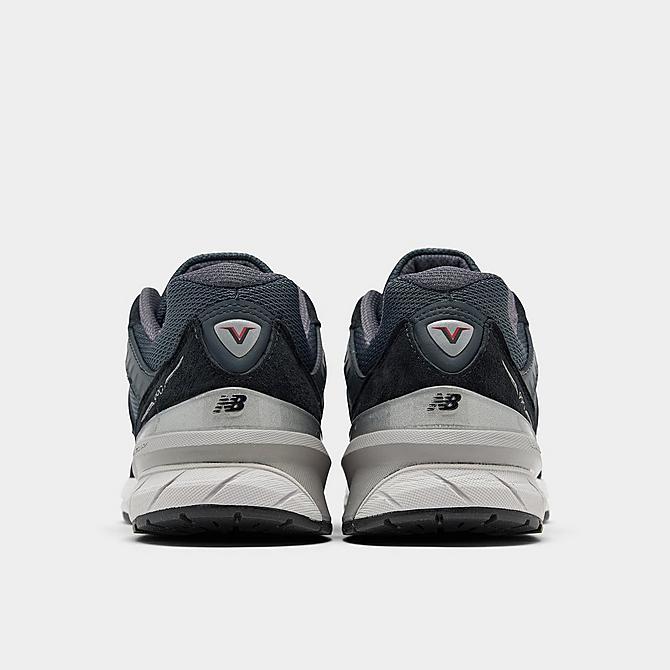 Left view of Men's New Balance 990v5 Casual Shoes in Navy/Silver Click to zoom