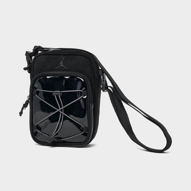 Front view of Jordan Festival Crossbody Bag (1L) in Black Click to zoom