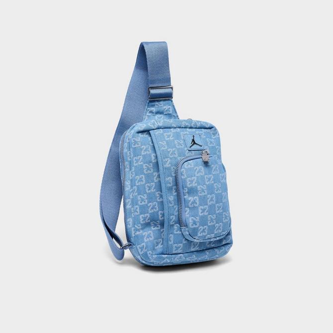 Front view of Jordan Monogram Sling Bag (3L) in Denim Click to zoom