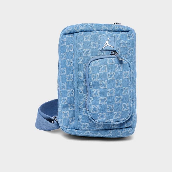 Back view of Jordan Monogram Sling Bag (3L) in Denim Click to zoom