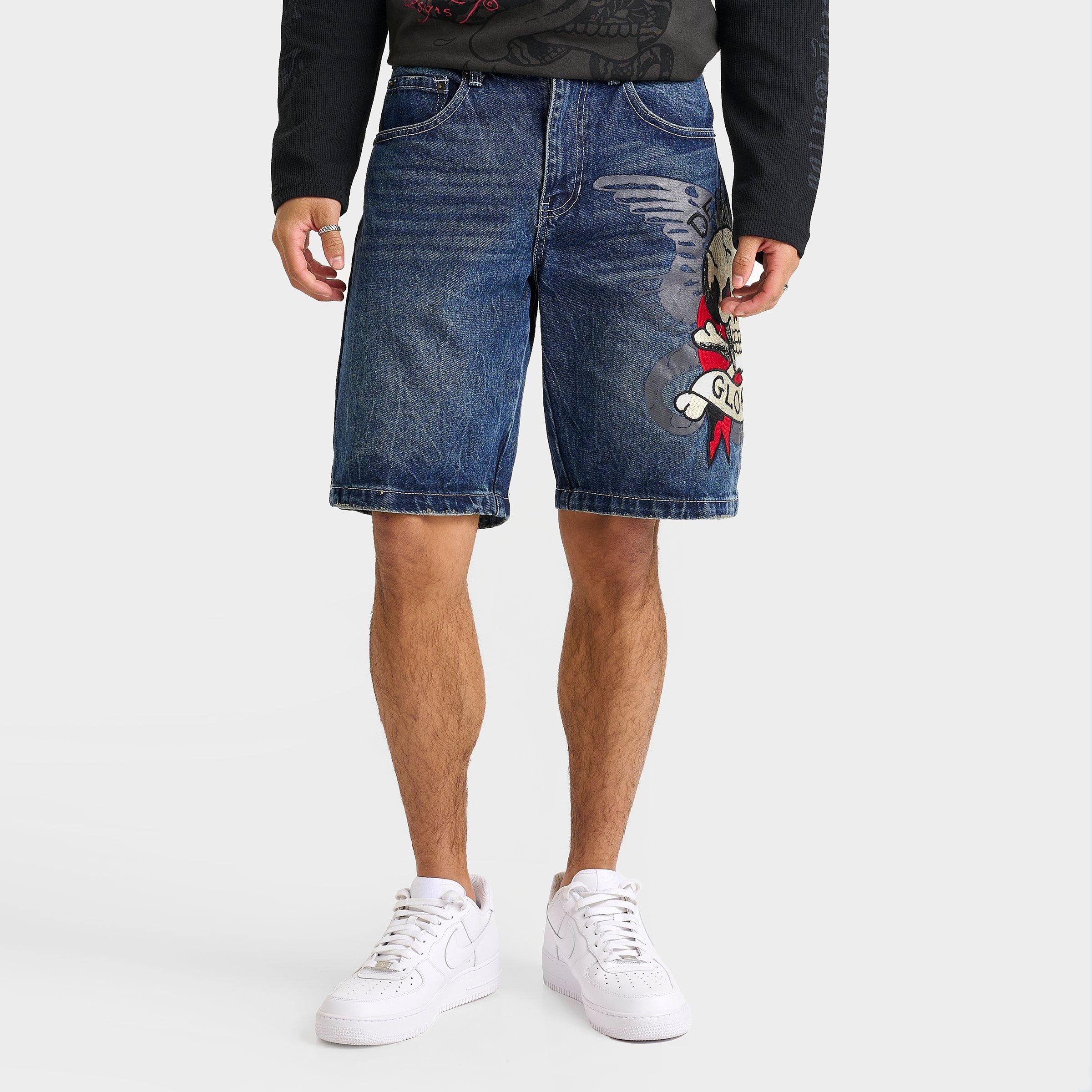Men's Ed Hardy Death or Glory Denim Shorts | Finish Line