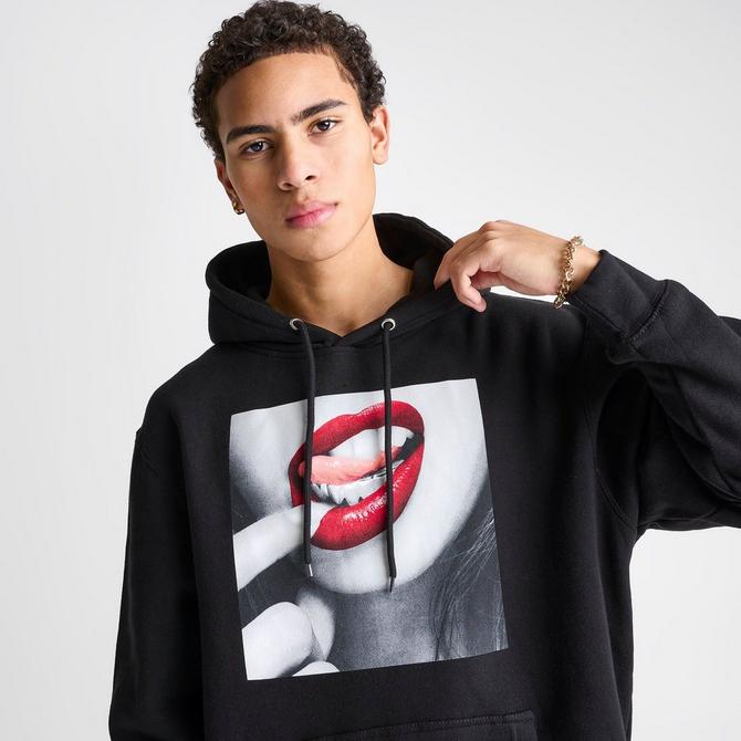 Men s Popular Demand Grill Lips Graphic Pullover Hoodie