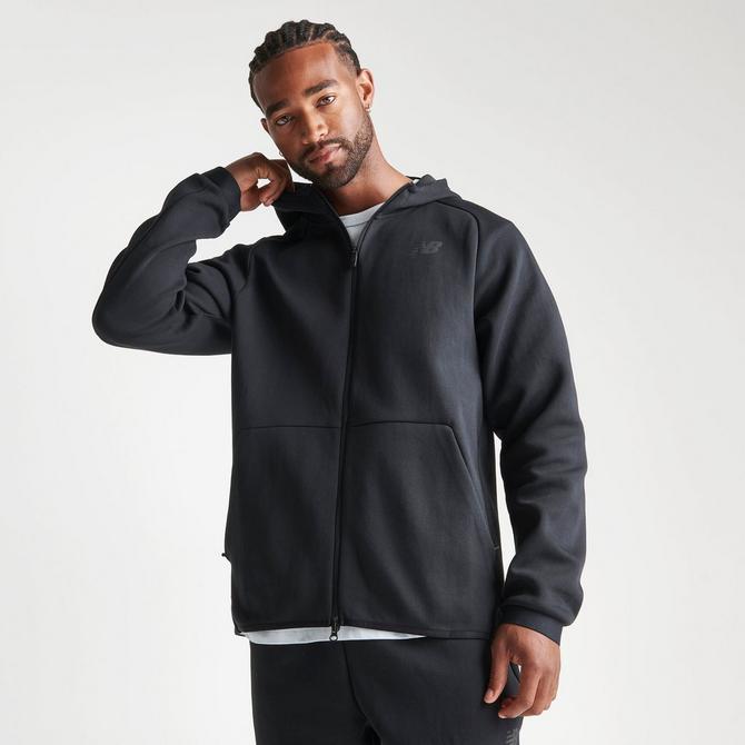 New Balance Men's R.W.Tech Fleece Full Zip Jacket, Black, Small at   Men's Clothing store