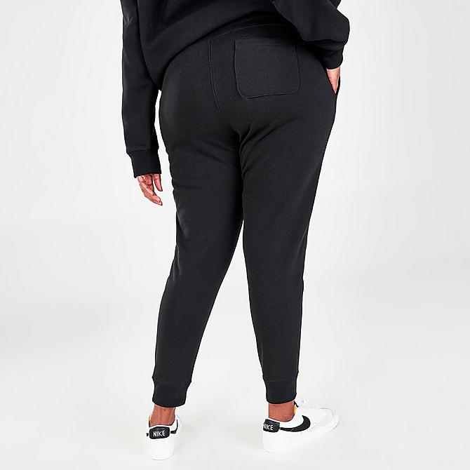 Back Right view of Women's Champion Reverse Weave Jogger Sweatpants (Plus Size) in Black Click to zoom