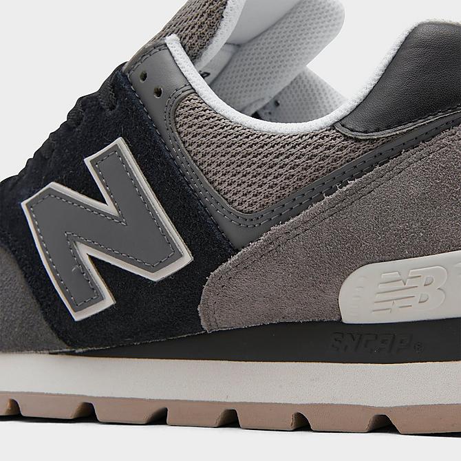 Front view of Men's New Balance 574 Rugged Casual Shoes in Black Click to zoom