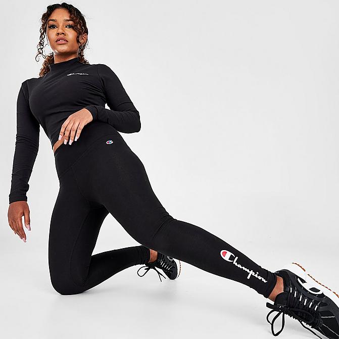 Front view of Women's Champion LIFE Everyday Leggings in Black Click to zoom