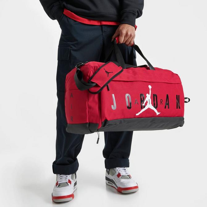 Nike Mochila Air Jordan Jumpman, Carbon Heather/Gym Red, Mochila