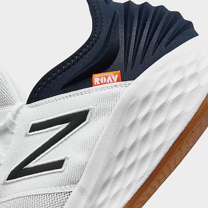 Front view of Men's New Balance Fresh Foam Roav Running Shoes in White/Black Click to zoom