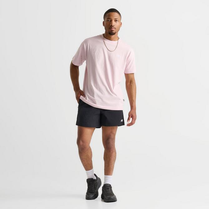 [angle] view of Men's New Balance Athletics 5" Woven Shorts in Black Click to zoom