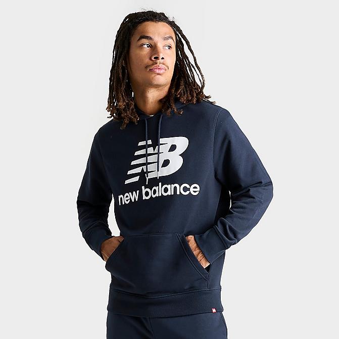 Men's New Balance Essentials Stacked Logo Pullover Hoodie | Finish Line