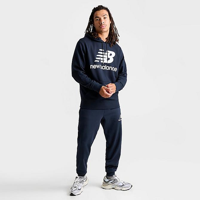 Men's New Balance Essentials Stacked Logo Pullover Hoodie | Finish Line