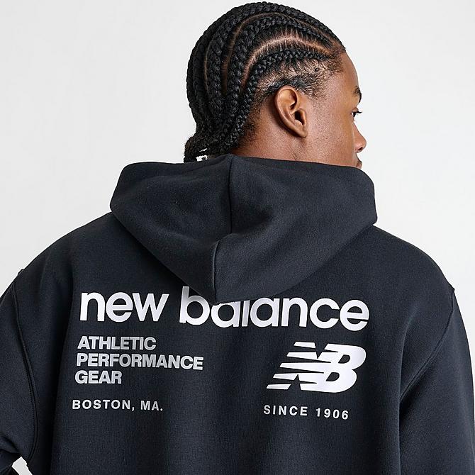 Men's New Balance Linear Graphic Fleece Hoodie| Finish Line Men's New Balance Linear Graphic Fleece Hoodie| Finish Line
