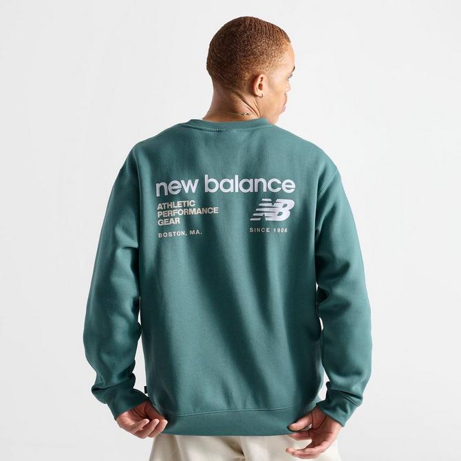 Men s New Balance Linear Graphic Crewneck Sweatshirt Finish Line