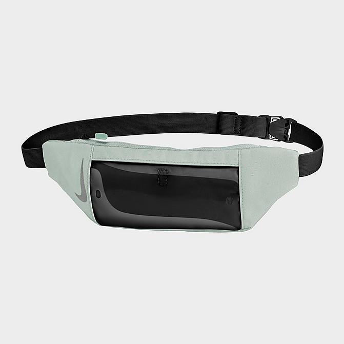 Front view of Nike Swoosh Waist Pack in Barely Green/Black/Silver Click to zoom