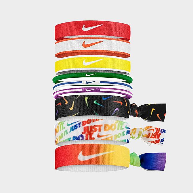 Front view of Nike Mixed Ponytail Holders (9-Pack) in Multi-Color Click to zoom