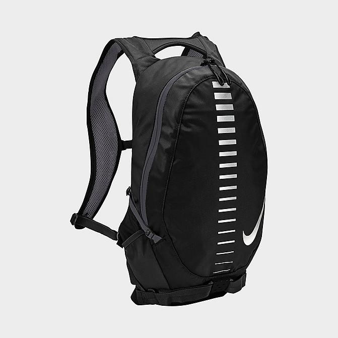 Front view of Nike Run Reflective Backpack in Black/Anthracite/Silver Click to zoom