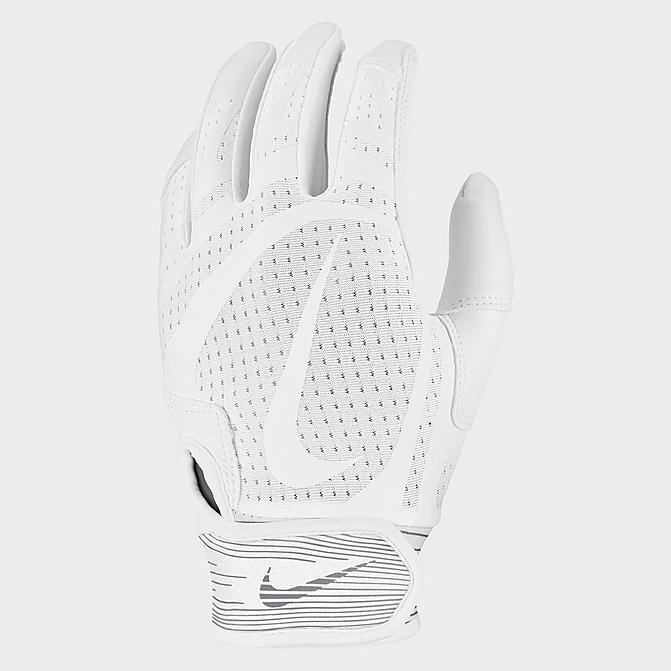 Right view of Nike Alpha Huarache Edge Baseball Batting Gloves in White/White/White/White Click to zoom