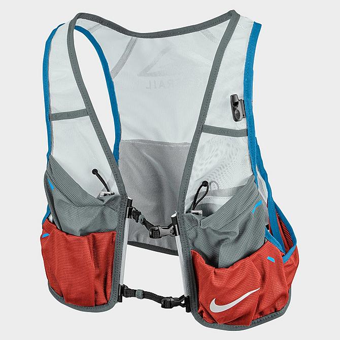[angle] view of Men's Nike Running Trail Vest in Pure Platinum/Hasta/Dark Cayenne/Laser Blue Click to zoom