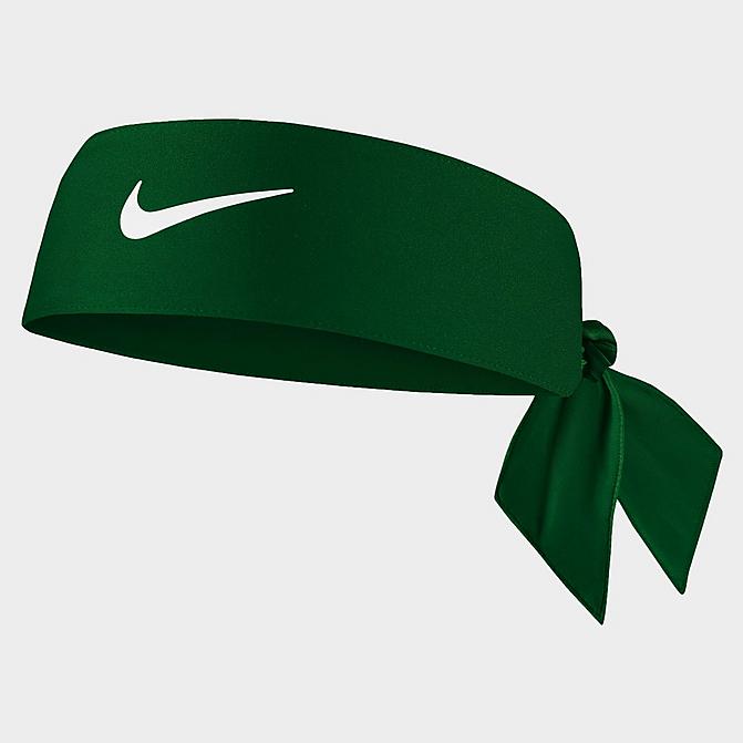 Front view of Nike Dri-FIT Head Tie 4.0 in Green/White Click to zoom
