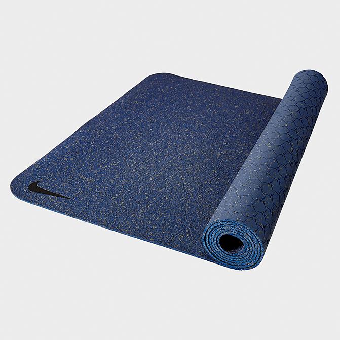 [angle] view of Nike 4mm Flow Yoga Mat in Midnight Navy/Black Click to zoom