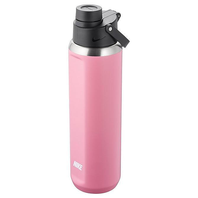 Back view of Nike 24oz Stainless Steel Recharge Chug Bottle in Elemental Pink/Black/White Click to zoom