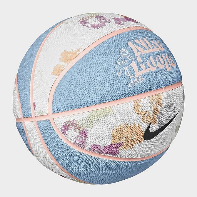 Front view of Nike Printed 8P Basketball in White/Boarder Blue/Atmosphere/Black Click to zoom