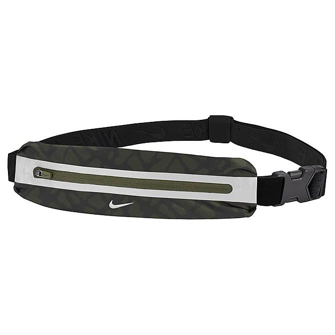Front view of Nike Printed Slim Waist Pack 3.0 in Cargo Khaki/Medium Olive/Black/Silver Click to zoom