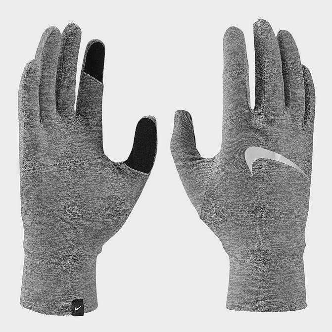 Front view of Men's Nike Accelerate Running Gloves in Heather Grey Click to zoom