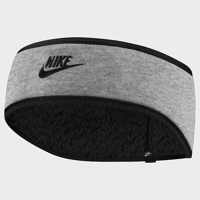 Right view of Nike Club Fleece Headband in Dark Grey Heather/Black Click to zoom