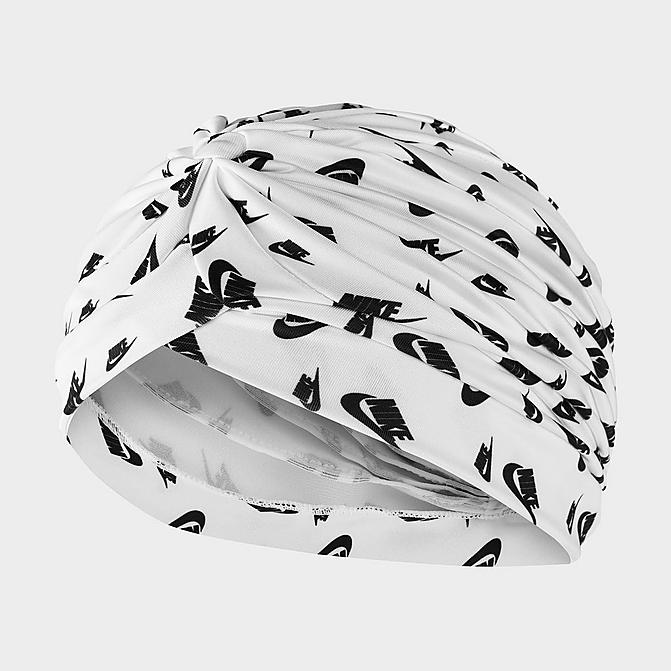 Front view of Women's Nike Printed Head Wrap in White/Black Click to zoom
