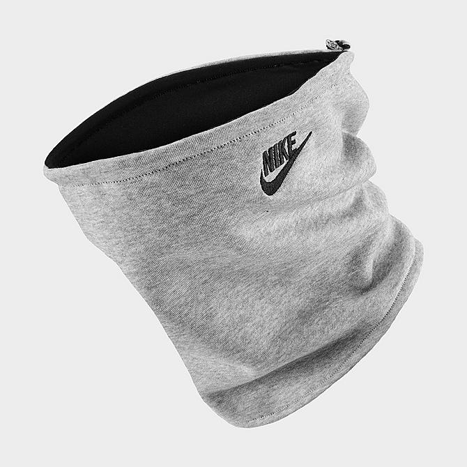 Back view of Nike Club Fleece Reversible Neck Warmer in Black/White/Heather Grey Click to zoom