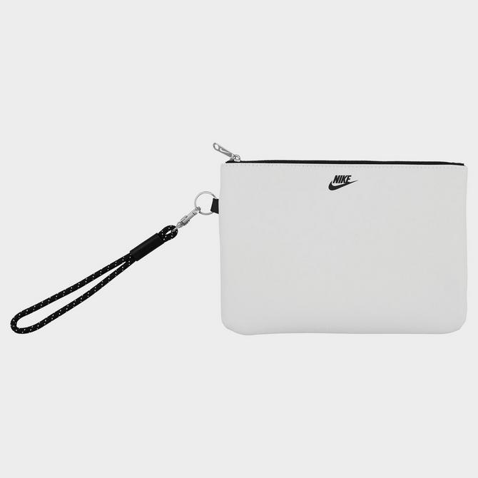 Three Quarter view of Nike Icon Blazer Large Wristlet in White/White/Black Click to zoom