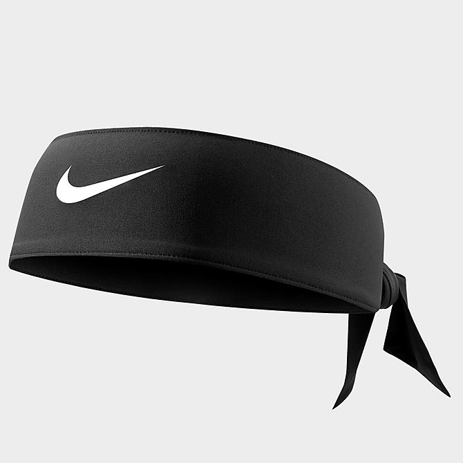 Front view of Nike Dri-FIT Training Head Tie in Black/White Click to zoom