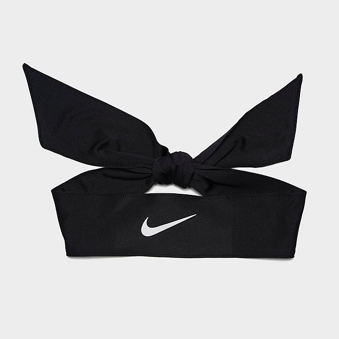 Back view of Nike Dri-FIT Training Head Tie in Black/White Click to zoom