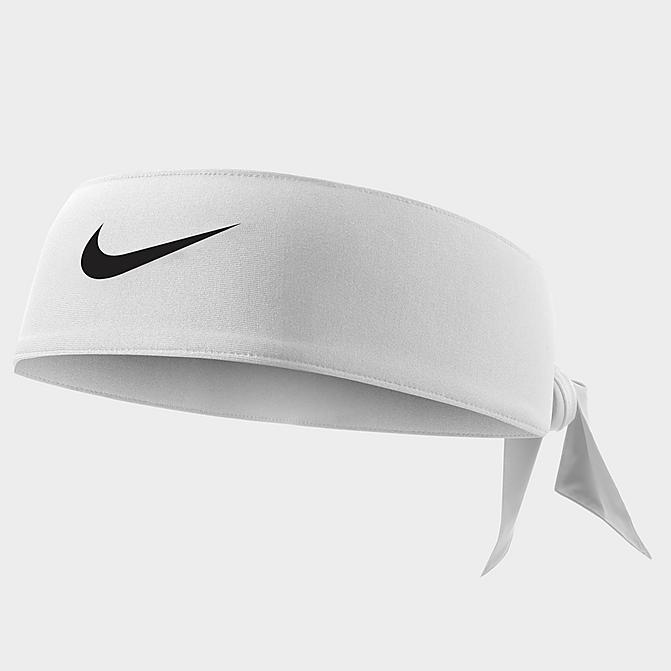 Front view of Nike Dri-FIT Training Head Tie in White/Black Click to zoom