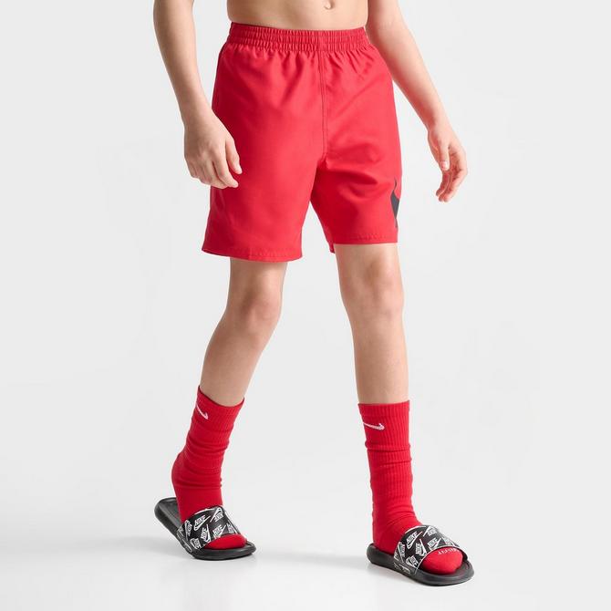Red nike shorts boys clearance