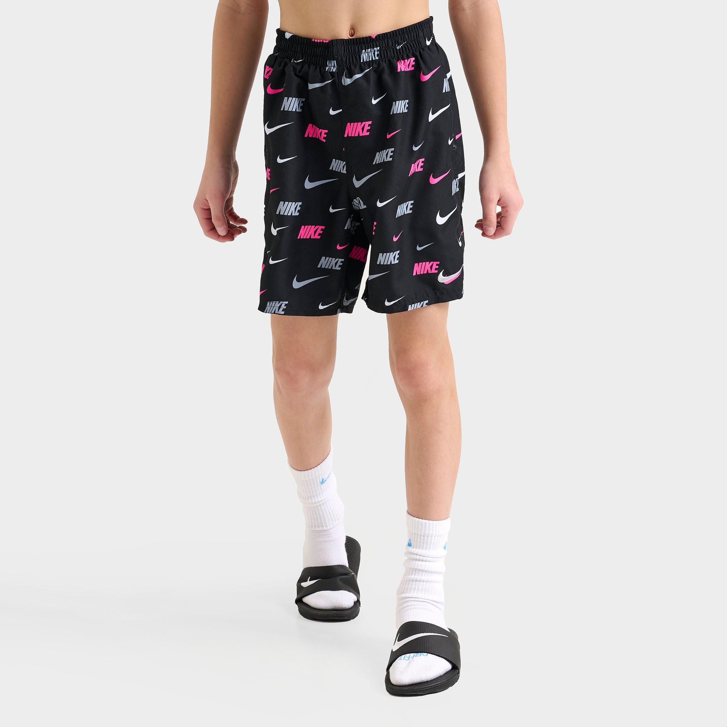 Kids' Nike Swoosh Allover Print Swim Shorts | Finish Line