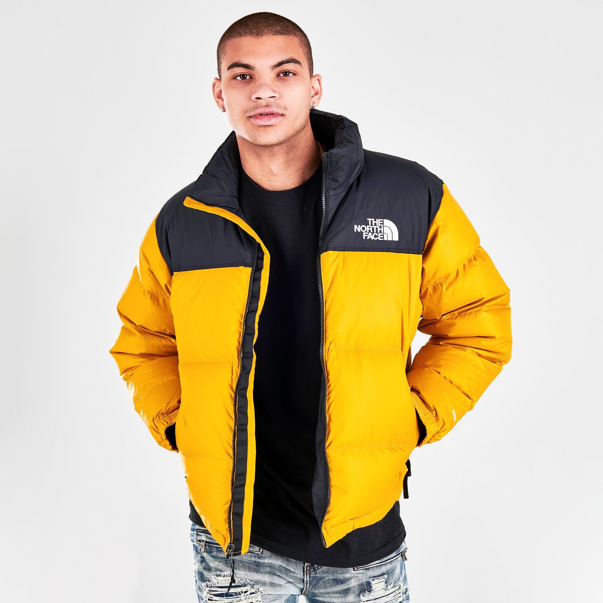 yellow nuptse jacket