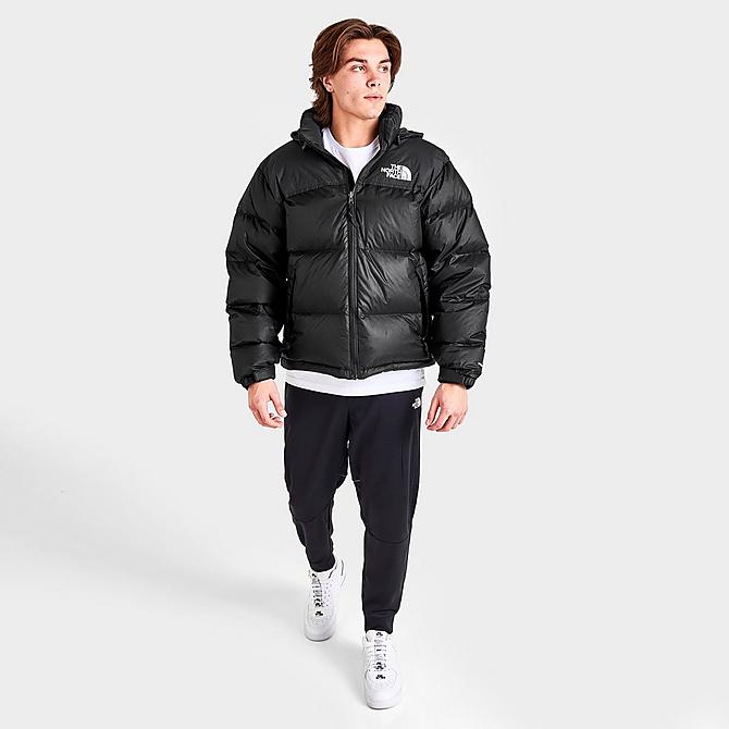 Front Three Quarter view of Men's The North Face 1996 Retro Nuptse Jacket in Black Click to zoom