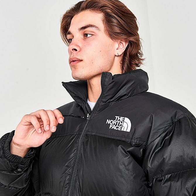 On Model 5 view of Men's The North Face 1996 Retro Nuptse Jacket in Black Click to zoom