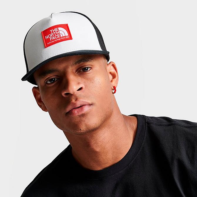 Right view of The North Face Keep It Patched Structured Trucker Hat in TNF Black/Earthscape Patch Click to zoom