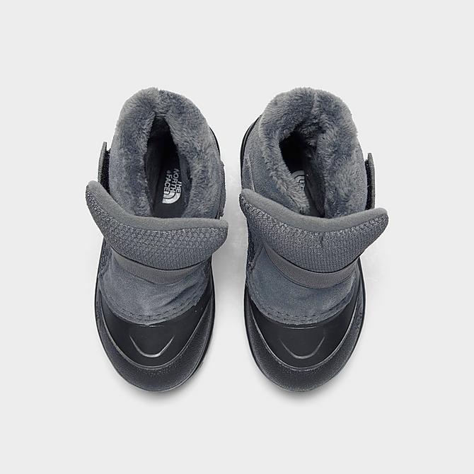 Back view of Kids' Toddler The North Face Alpenglow II Winter Boots in TNF Black/Zinc Grey Click to zoom