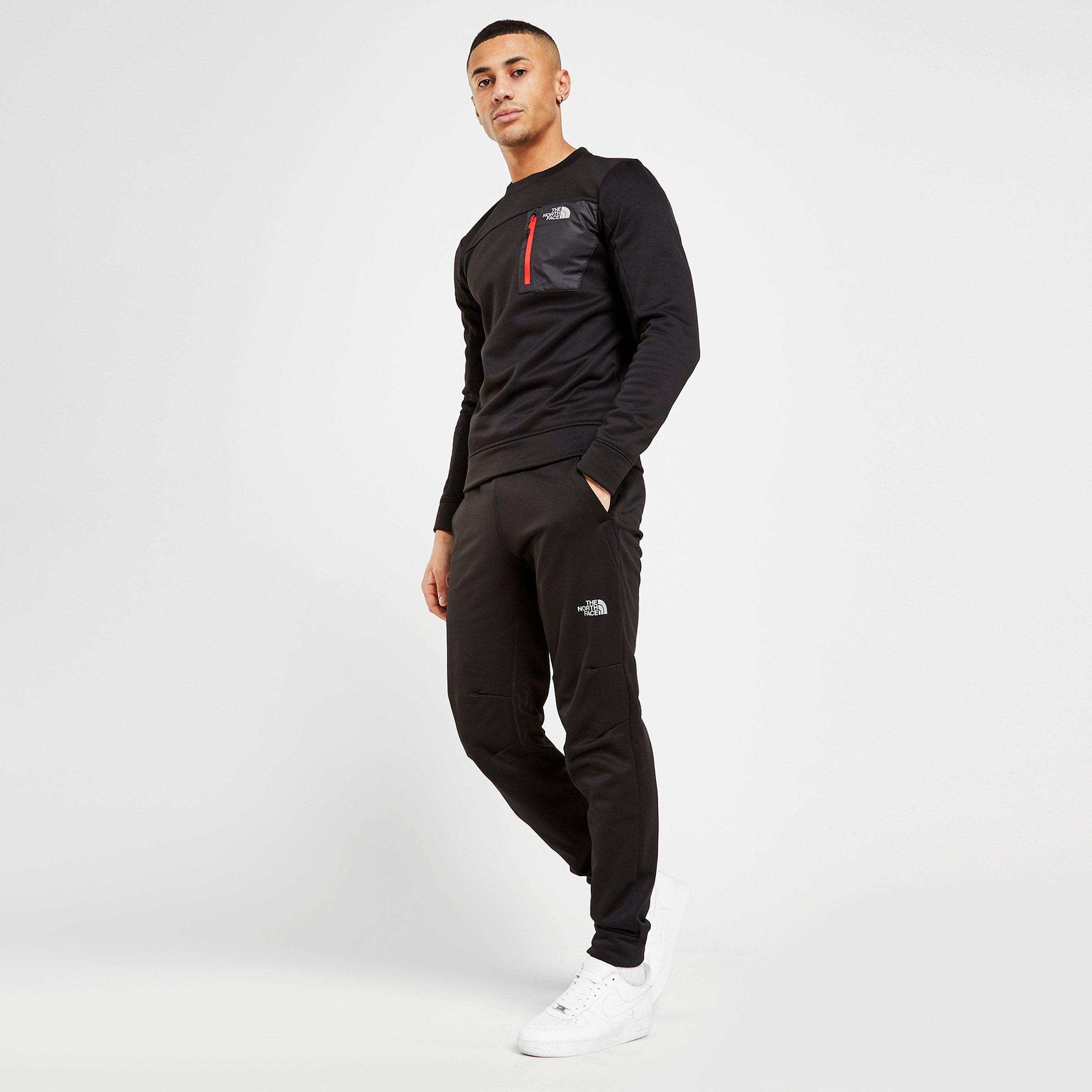 black north face tracksuit mens