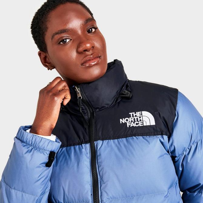 North Face Crop Nuptse Jacket Women Size Medium Folk Blue 🔵