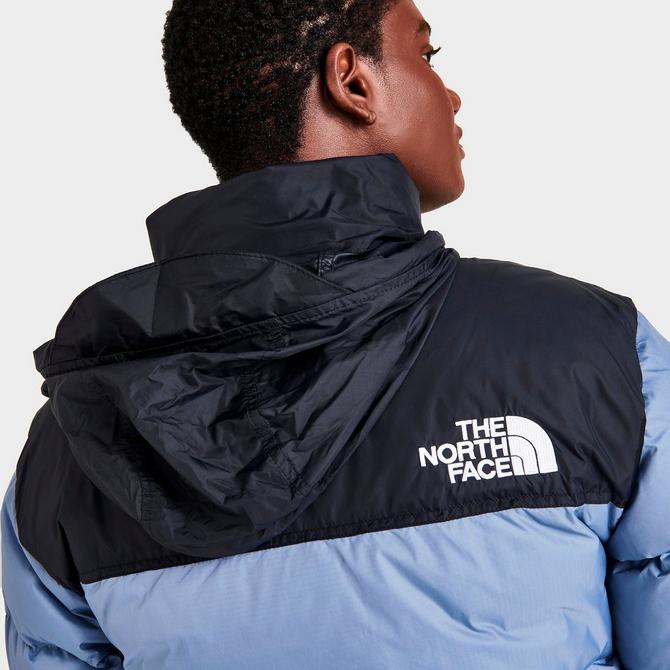 North Face Crop Nuptse Jacket Women Size Medium Folk Blue 🔵