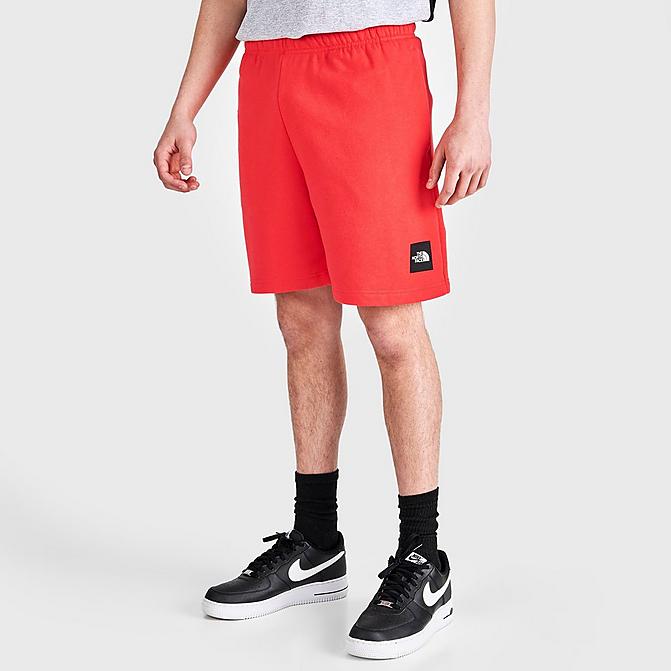 Front view of Men's The North Face Never Stop Fleece Shorts in Medium Grey Click to zoom