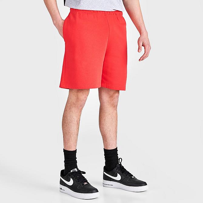 Back Left view of Men's The North Face Never Stop Fleece Shorts in Medium Grey Click to zoom