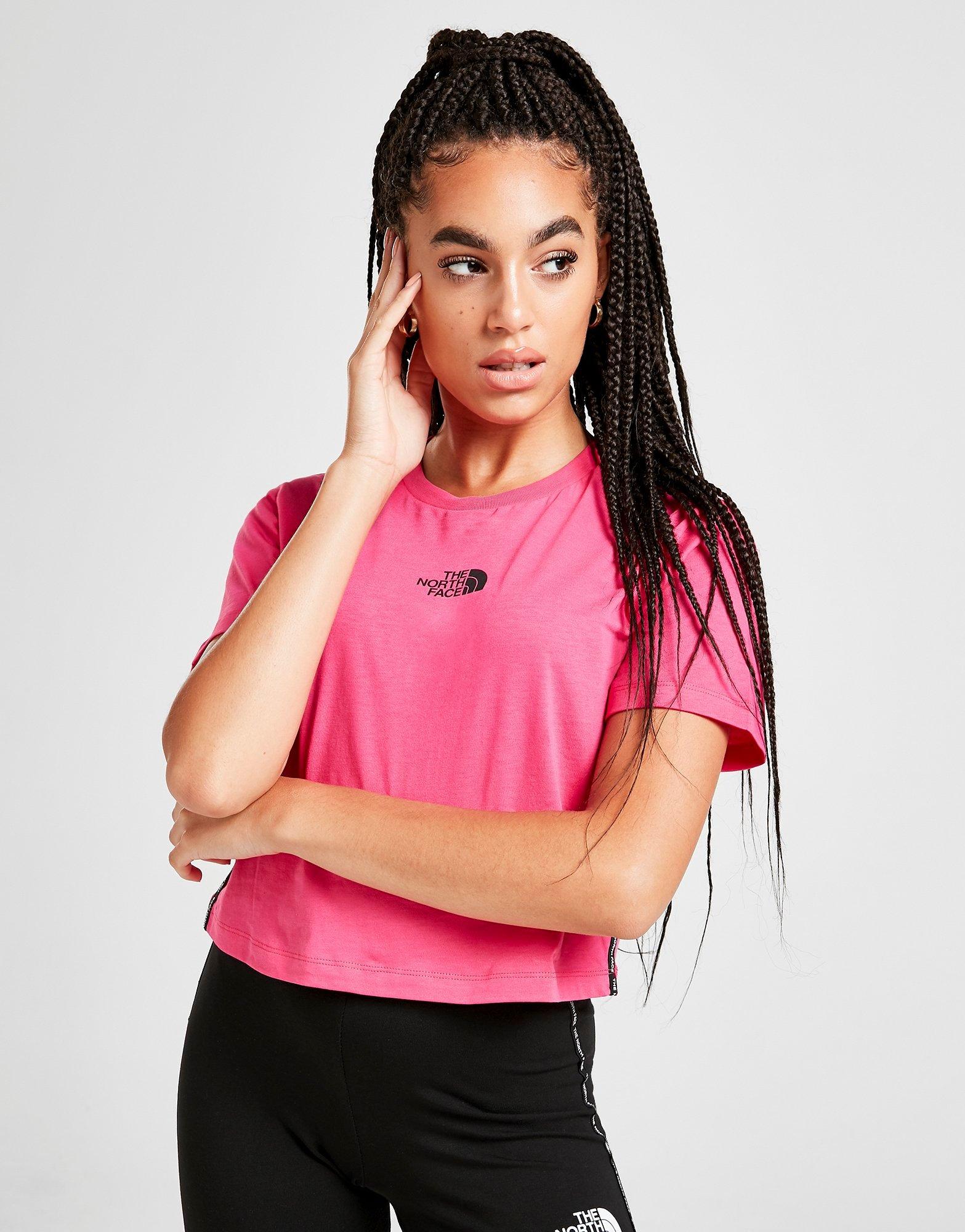 Women S The North Face Tape Crop T Shirt Finish Line